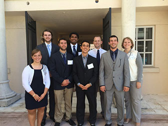 Penn State biomedical engineering students posing at Coulter college.